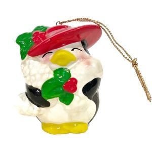 Vintage 1985 Morgan Inc Christmas Tree Ornament Toots the Penguin Union Wadding
